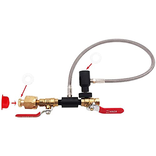 Vavoger Paintball Co2 Tank Refill Station Co2 Cartridges Fill Adapter Strage Stainless Steel Connector Hose For 12Oz, 16Oz, 20Oz, Co2 Tanks #TOP1