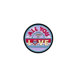 Half Moon Bay The Beatles – All You Need is Love – Multicolor 1.5 x 1.5 Inch Zinc Alloy/Enamel Round Brooch Lapel Pin, PBADBTS02 - Les Beatles, Paul McCartney, John Lennon, RIngo Starr, George Harrison