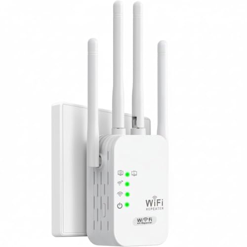 WLAN Verstärker WLAN Repeater Internet Verstärker für zu Hause, Unterstützt Ethernet-Port, Repeater/AP Modus, Weiß