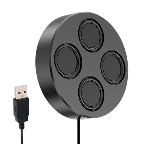 Generico Altavoz magnético, estéreo con bajos profundos – Altavoces para ordenador portátil por cable – para viajes, casa, fiesta, librería o coche