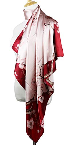 vabovin Silk Like Head Scarf for Women Satin Printed Bandana for Hair Wrapping Fashion Accessory 35 Inch Square Hair Scarf