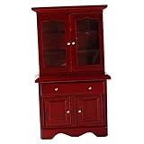 1/12 Miniatur-Schrankmodell im alten Stil für Puppenhaus-Schlafzimmerzubehör.