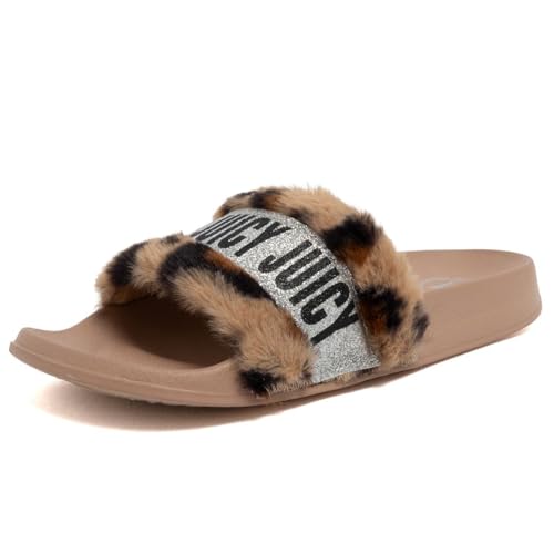 Image of Juicy Couture Slide Sandals, Beach Flats for Women, Summer Shoes