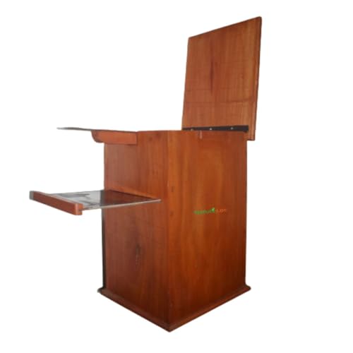 Image of NATURE LOC Wooden Stool | Box Coconut Scrapper, Stool chirava (Thenga Chirava) - Mahagony Wooden