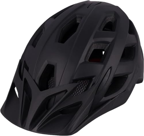 Adults Bike Cycling Helmet, Adjustable Mountain Road Bike Helmet for Men and Women, Lightweight Microshell Design Bicycle Helmet Adjustable Dial for Head Size 20.9" to 24.8" (Black-B)