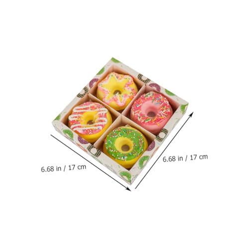 PLAFOPE 4 Pcs Sais De Banho De Rosquinha Sal Marinho Orgânico Hidratante De Bolha Efervescente De Ba