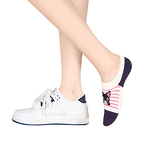 Image of Benefeet Sox Funny No Show Socks Womens Girls Fun Animals Novelty Low Cut Socks Cute Crazy Sock Non Slip Christmas Gifts