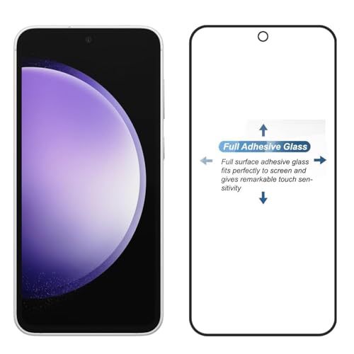 Image of DARKFIT Tempered Glass Premium Screen Protector Compatible for Samsung S23 FE / A54 | Edge to Edge Coverage with Easy Installation Kit | Scratch Resistance | HD Clear Glass (Black Border) | Pack of 1