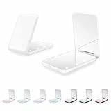 Kakuje Compact Mirror, 1X/3X Magnification LED Pocket Mirror with Nternal BIattery, Mini Mirror for Purse, Pocket,Travel and Present (White)