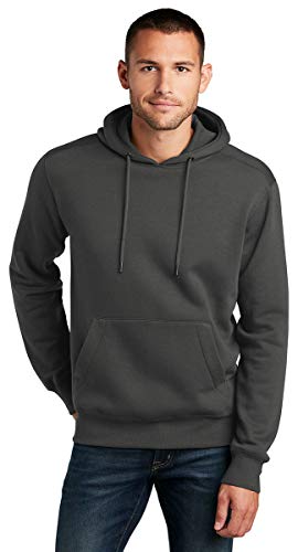 District Perfect Weight Fleece Hoodie DT1101 L Charcoal