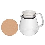 KINTO UNITEA ワンタッチティーポット コルクマットおまけ 耐熱ガラス 食洗機OK ティーポット キントー ストレーナー付き コルクマット コースター (720ml)