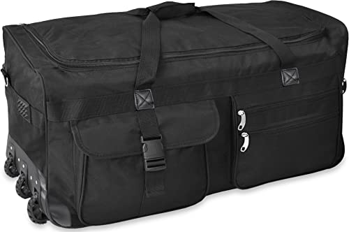 GearUp Extra großer Trolley - Reisekoffer Reisetasche 80 100 120 oder 150 Liter wählbar Farbe Schwarz/150 Liter