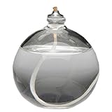 Firefly Refillable Liquid Bliss Petite Round Glass Oil Candle - Sturdy Borosillicate Glass - Eco...