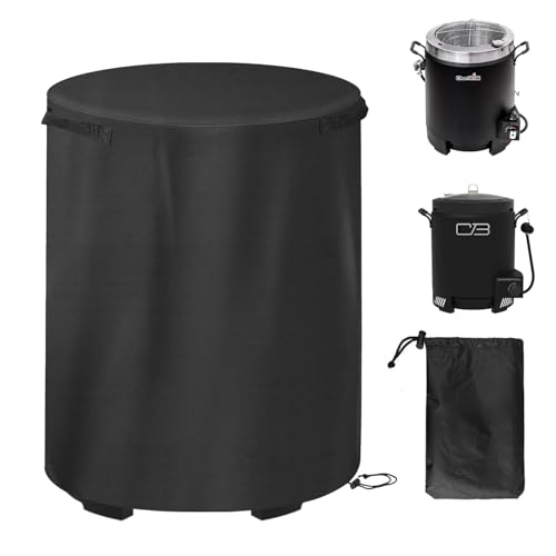 NUENSS-ROR Cover for Char-Broil The Big Easy Oil-Less Turkey Fryer 17102065 & 24102165, Heavy Duty Waterproof Anti-UV Dust-Proof Cover for CharBroil Turkey Fryer, Dual Side Handles, Drawstring Hem