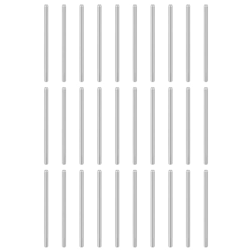 sourcing map 50pcs Dowel Pins M2(2mm) x 50mm 304 Stainless Steel Cylindrical Shelf Support Peg Pin Rod Fasten Elements for Metal Devices Wood Furniture DIY Installation, Silver