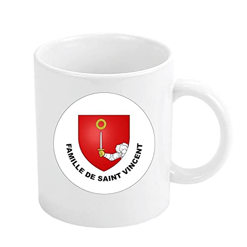MUG . HERALDIC COAT OF ARMS FAMILLE DE SAINT VINCENT LANGUEDOC FRANCE