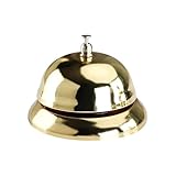 Tischglocke aus Metall, groß, goldfarben, für den Schreibtisch, Anrufglocke, Restaurant-Ringglocke, Klingelglocke für den Kellner