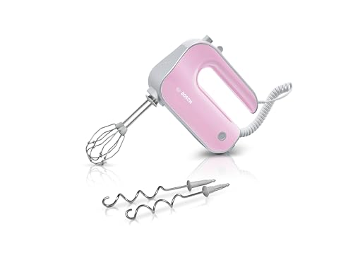 Bosch - Batidora de Repostería Styline, 500 W, 5 velocidades, Barillas FineCreamer, Cuchillas de Acero Inoxidable, Rosa, MFQ4030K Bosch - Batidora de Repostería Styline, 500 W, 5 velocidades, Barillas FineCreamer, Cuchillas de Acero Inoxidable, Rosa, MFQ4030K