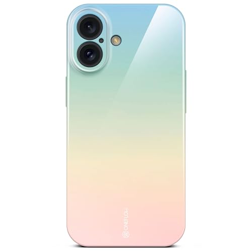 Coque iPhone 16 vert menthe ONEFLOW rigide imprimée avec protection caméra