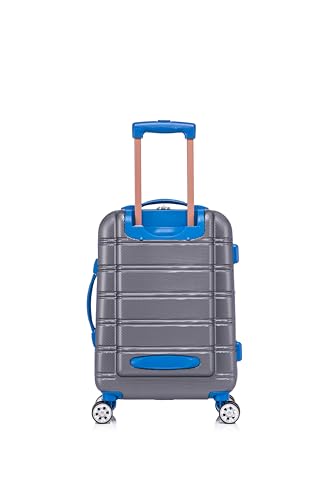 Image of Rockland Melbourne Hardside 2 Piece Expandable Spinner Wheel Luggage Set, Carry-On 20 inch and Tote 14 inch, Grey