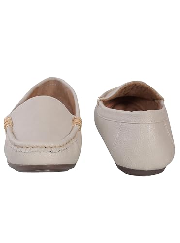 Image of Pluxh Women Ballet Flats | Slip-On Casual & Formal Shoes | Elegant Metal Accent Design, Soft Cushioned Insole with Flexible Anti-Slip Sole | Office Wear, Daily Use & Travel Footwear