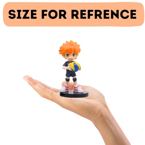 Image of Blue Aura Haikyuu Action Figure Set of 3 Height-9cm Anime Figures | Haikyuu Long Leg Set B Orange Hair Guy