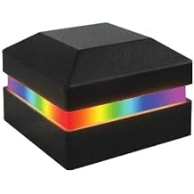 Tru-Scapes 2.5 Aluminum Color Changing & Dimmable LED Post Cap Light TS-C125C-BLK