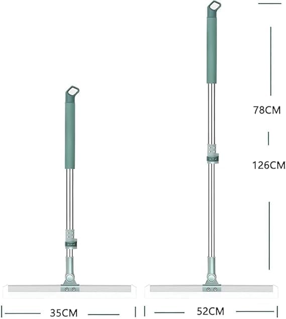 Image of 50 CM Magic Broom Silicone Floor Wiper - Heavy Duty, Durable & Efficient Floor Cleaning Tool Stainless Steel Extendable Handle Bathroom and Kitchen Squeegee Wiper (1)