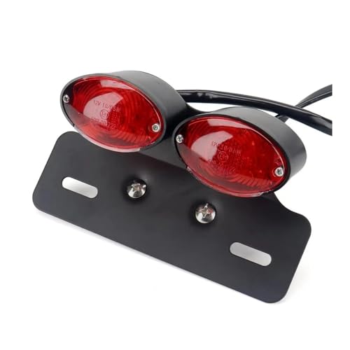 Feu arrière LED universel modifié pour moto équipement de feu stop et plaque