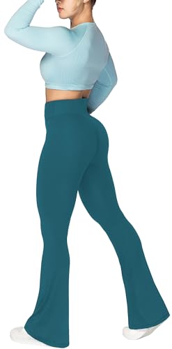 Image of Sunzel Flare Leggings, Crossover Yoga Pants with Tummy Control, High-Waisted and Wide Leg