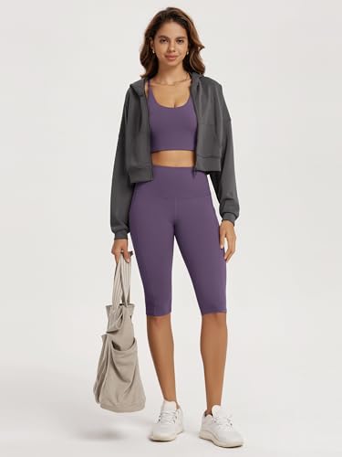 ODODOS High Waist Workout Capris with Pockets for Women, 14" / 19" Tummy Control Yoga Capri Leggings GymPKC19in2327A の商品画像 5