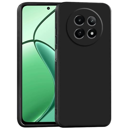 Image of Back Cover | Full Camera Protection | Premium Liquid Silicon Case | Flexible Bumper Case for Realme 12 5G / 13 5G / 12x 5G / C65 5G / Narzo 70x 5G / N65 5G (Black)