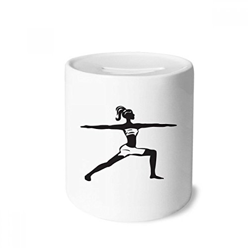 Tirelire en céramique cadeau yoga original pour enfants et adultes