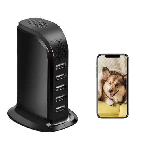 Poetele-R HD 1080P WiFi Security Hidden Camera USB Charger Loop Filming Motion Detection Remote View...