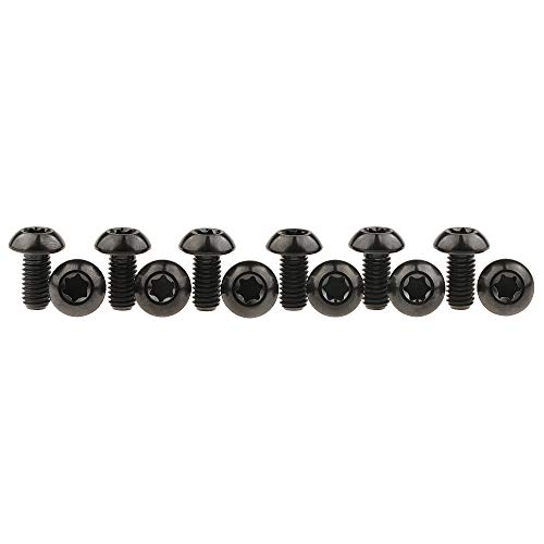 Image of 12Pcs Ti Titanium Bolts Torx M5x10 Bicycle Bike Disc Brake Cycle Rotor Screws Gr5 (Black)