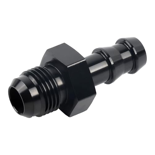 EVIL ENERGY 6AN Male to 3/8 Barb Push on Fitting Adapter Aluminum 2PCS