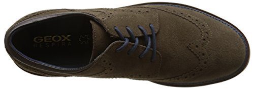 Geox U Garret A, Brogue Uomo, Verde (Olive), 42 EU...