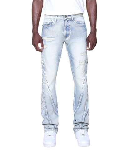 Smoke Rise Men's Barbwire Rhinestone Jean