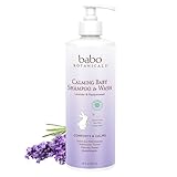 Babo Botanicals Calming 2-in-1 Shampoo & Wash with French Lavender and Organic Meadowsweet, Hypoallergenic, Vegan, for Babies and Kids - 16 oz.