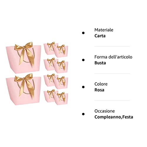 10 pezzi Sacchetto regalo, sacchetti regalo di