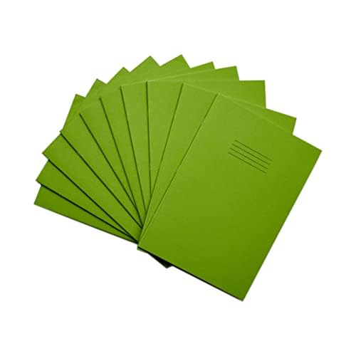 Rhino A4 Exercise Books, 64-Page/Blank Paper Notebook, 50-Pack, Office & School Stationery Supplies, Light Green