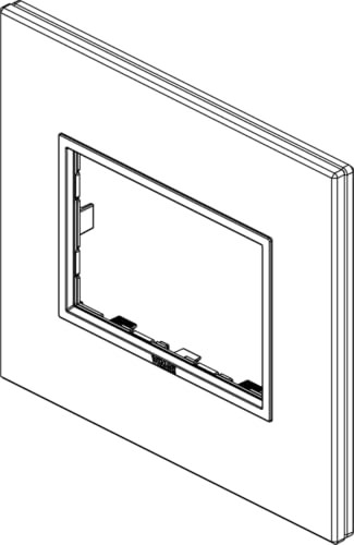 Plaque 3 modules Vimar Eikon Evo finition verre noir diamant habillage interrupteur et prise de luxe - 2