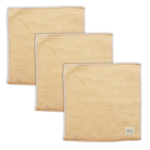 今治ファクトリー(Imabari Factory) 今治タオル ハンカチ 7daysハンカチ 3枚セット 約25×25cm(1枚あたり) 日本製 オレンジ