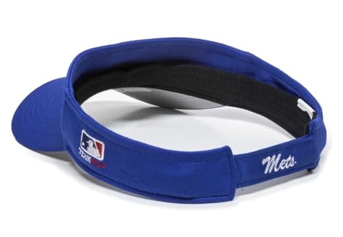 Visera de béisbol con logo NY Mets bordado azul y naranja miniatura 2