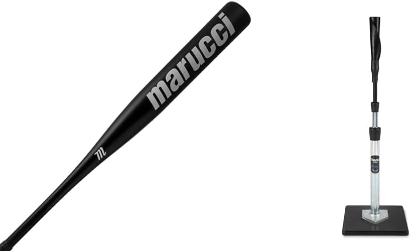 Marucci Aluminum Fungo MTRBFA-35/22, Tanner Batting Tee 26"-43" Adjustable with Composite Base, and Tanner Tee Original Professional Style Batting Tee