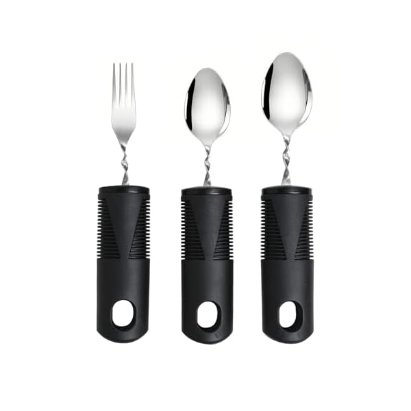 3-delige bestekset voor patiënten met de ziekte van Parkinson, flexibel servies, geschikt voor patiënten met de ziekte van Parkinson en mensen met een handicap