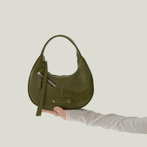 Sac pour femmes en cuir Hobos chic et sac à main fourre-tout pratique avec fermeture éclair