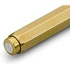 Kaweco BRASS SPORT Ball Pen I Retractable Ballpoint Pen with Standard D1 Refills in a nostalgic Tin Box I Metal Ball Pen 10.5 cm