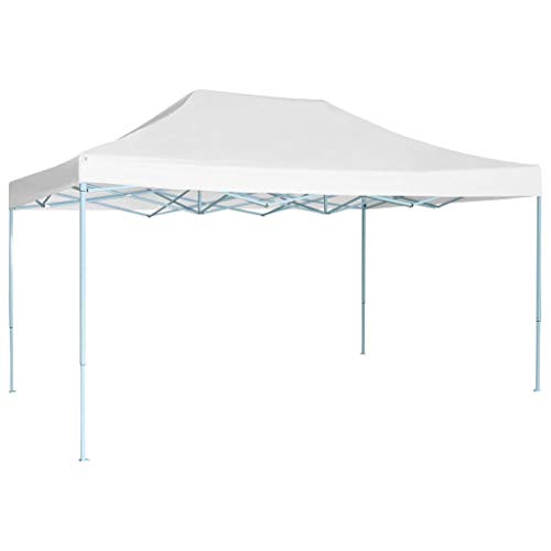 LKJephalotrop e Tente de réception, 3 x 4,5 m, blanche, pliable, cadre en acier revêtu par pulvérisation, auvent en PVC Oxford 600D, résistant aux UV et...