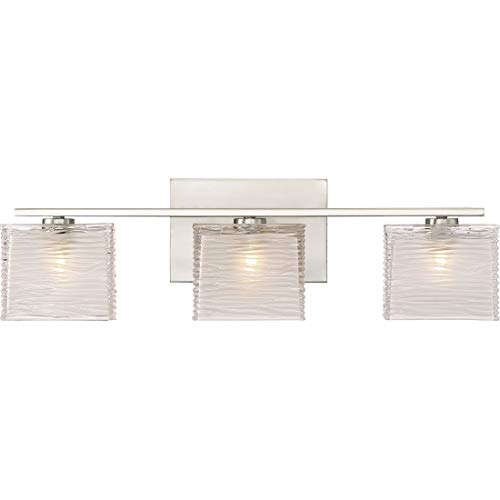 Quoizel WCP8603BN Westcap Vanity, 3-Light 180 Total Watts, Brushed Nickel
